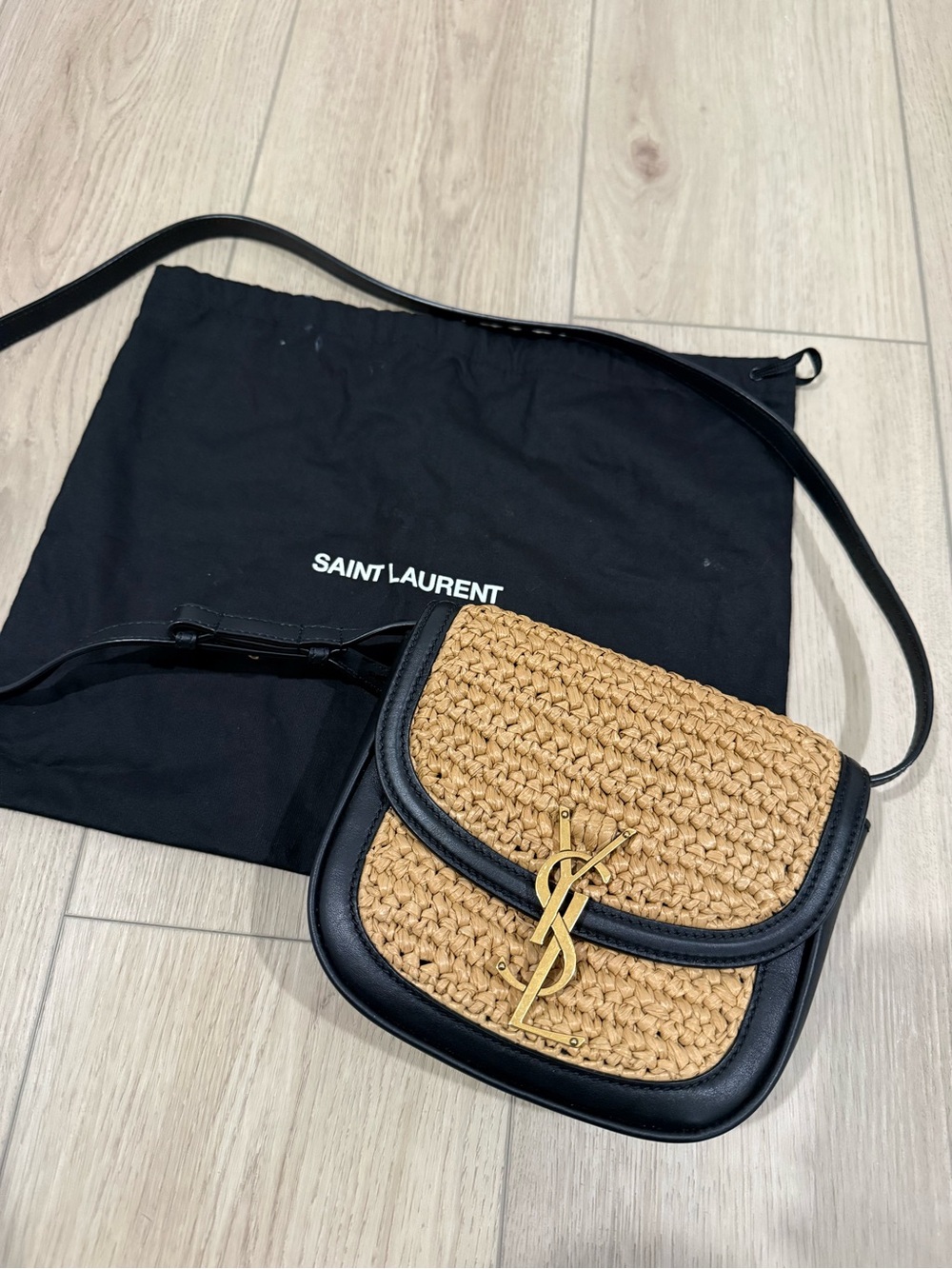 Saint Laurent Raffia Kaia Bag